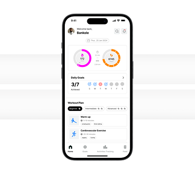 A fitness app design concept figma fitness mobile design ui