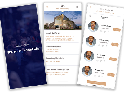 ECG - Church Mobile App 3d animation graphic design ui