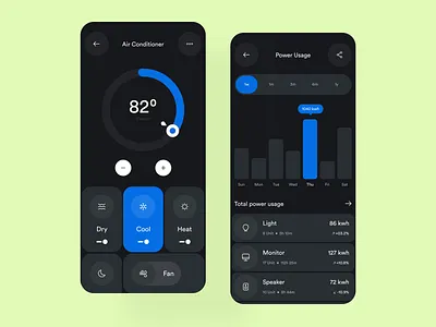 Smart Home App app design automation home automation innovation mobile smart device smart home smart home app ui ux visual design