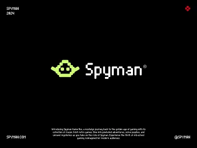 Spyman case stduy 8bit branding casestudy color game retro social spy