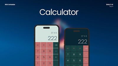 Daily UI Challenge - Day 4 - Calculator appdesign dailyui dailyuichallenge day004 figma ui ux uxfriendly uxui