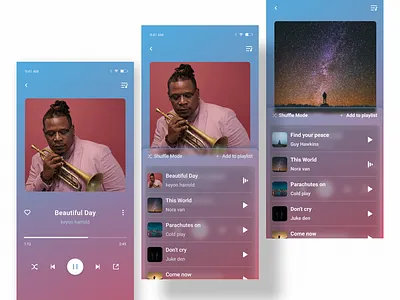 Music Listing - Glass effect branding figma graphic design interfacedesign ui uiux ux