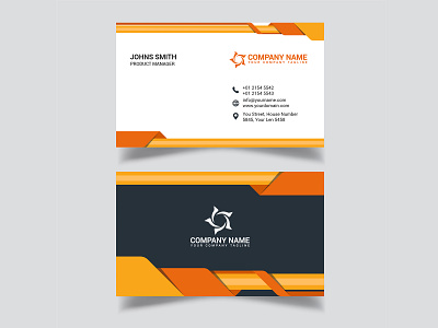 Business Card Design brand identity branding business card business card design card design design idea graphic design ides logo orange color card pack