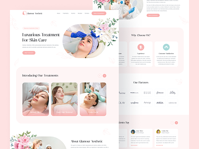 Beauty and Skin Care Clinic Landing Page beauty beauty care beauty clinic clinic dermatology face care hospital landing page landingpage medical minimal skin skin care skincare treatment ui web web design website website design