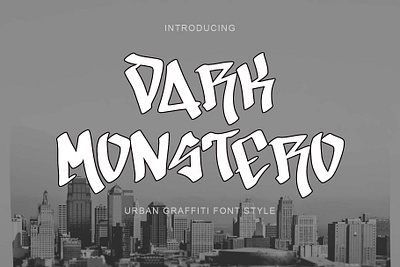 Dark Monstero banner beautiful branding design font font design graphic design handwritten illustration logo poster print ui