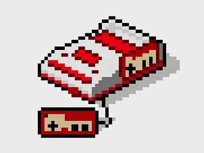 Pixel Art - Nintendo Famicom Disk System art branding carousel cute design famicom flat game gaming graphic graphic design illustration logo nintendo pixel pixel art ui vector