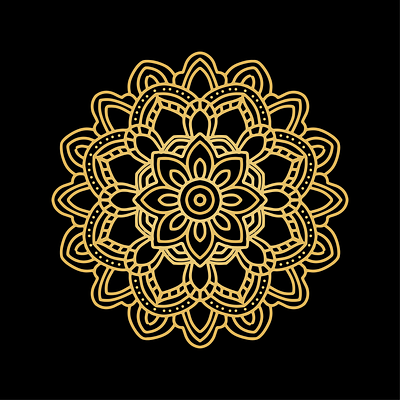 Luxury golden color mandala card