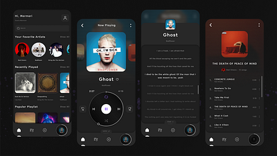 Music Player App Design design figma mobile music music player musicplayer ui uiux