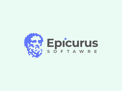 Epicurus Software Logo philosoph pixel software tech