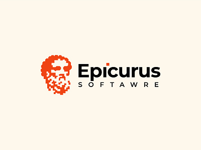Epicurus Software Logo philosoph pixel software tech