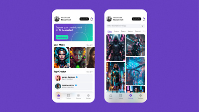 AI Generator Mobile App UI design figma graphic design ui user experience ux