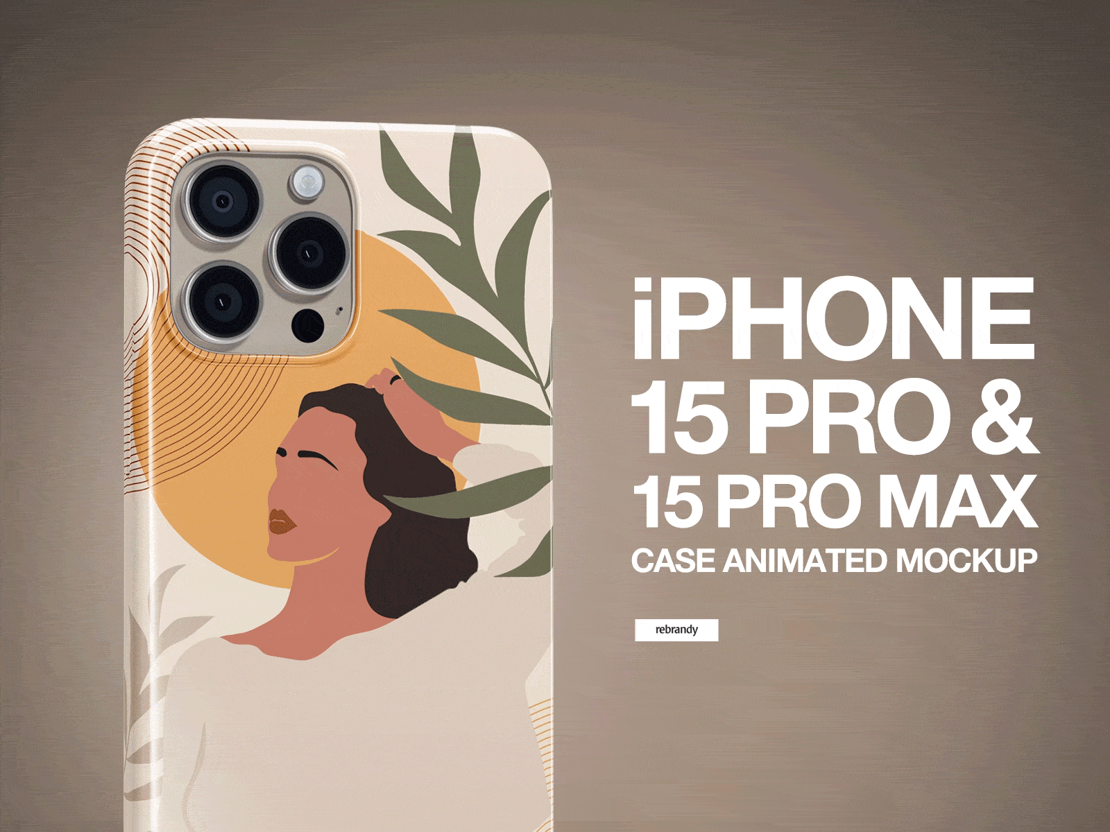 IPhone 15 Pro & 15 Pro Max Case Animated Mockup mobile case mockup