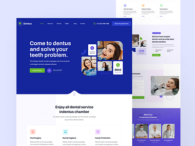 Dentus-Dentist Website Design dentist dentist website dentus dentist design dentus dentist website figma ui design uiux web design website