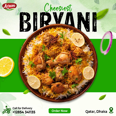 Social Media Food Post Design banners biryani post branding design easy food post food post food posters graphic design photoshop social media food post