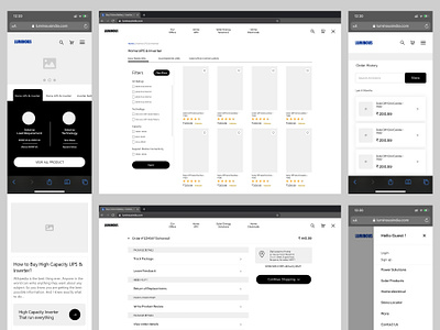 High Fidelity Wireframes (Luminous ) b2b battery website ecommerece freshworks high fidelity wireframe inverter login luminous web design my account responsive design service now shop signup trending web design web wireframe wireframe zoho