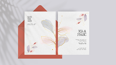 Elegant Wedding Invitation graphic design wedding invitation