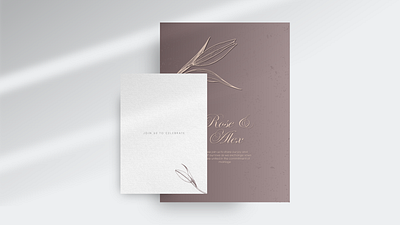 Minimal Wedding Card graphic design wedding invitation