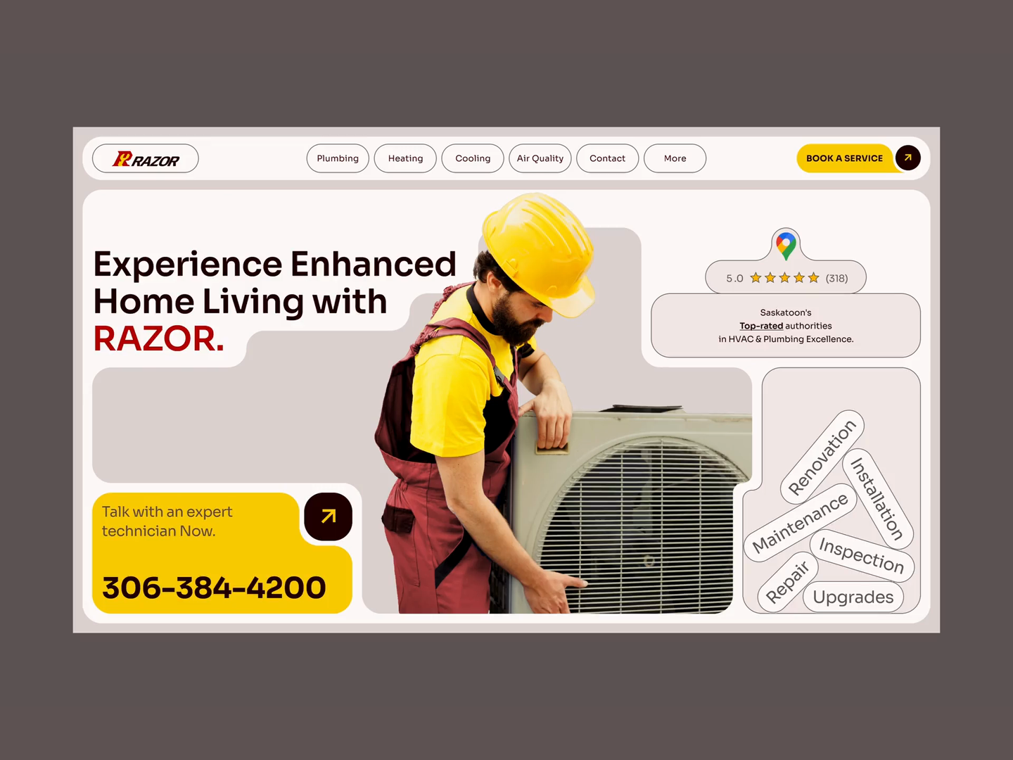 Example of Custom Hvac Website Design (Basic)