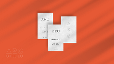 Vertical Business Card architecture logo branding graphic design