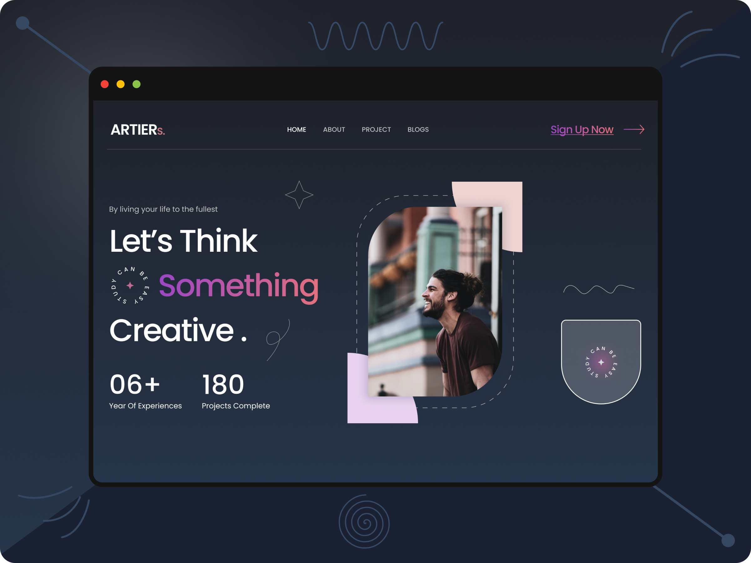 ARTIERs - Creative Landing Page UI Design