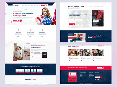 Elecson – Political Election Campaign and Party Candidate HTML5 3d animation branding graphic design logo ui voting