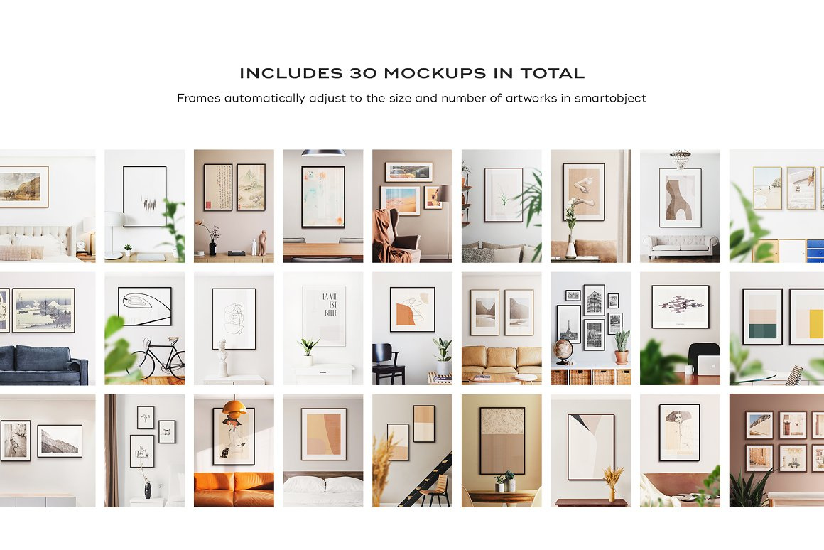 Frame Mockup Template Bundle Kit | Bulk Product Mockup Generator