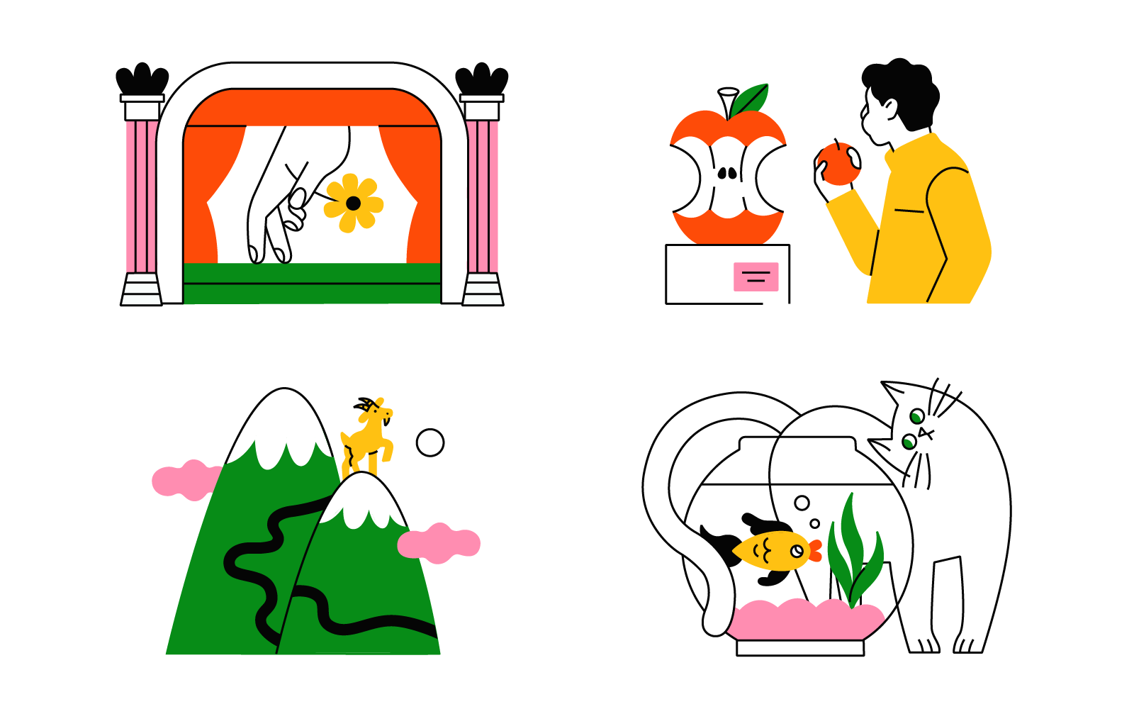 Spots 🍎 animal illustration branding branding illustrations character illustration line illustration product illustration spot illustration tech illustrations ui illustration vector illustration