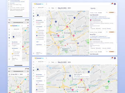 Map integration for a PMS app design ui ux