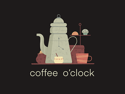 Coffee O' Clock Illustration branding design graphic design illustration vector