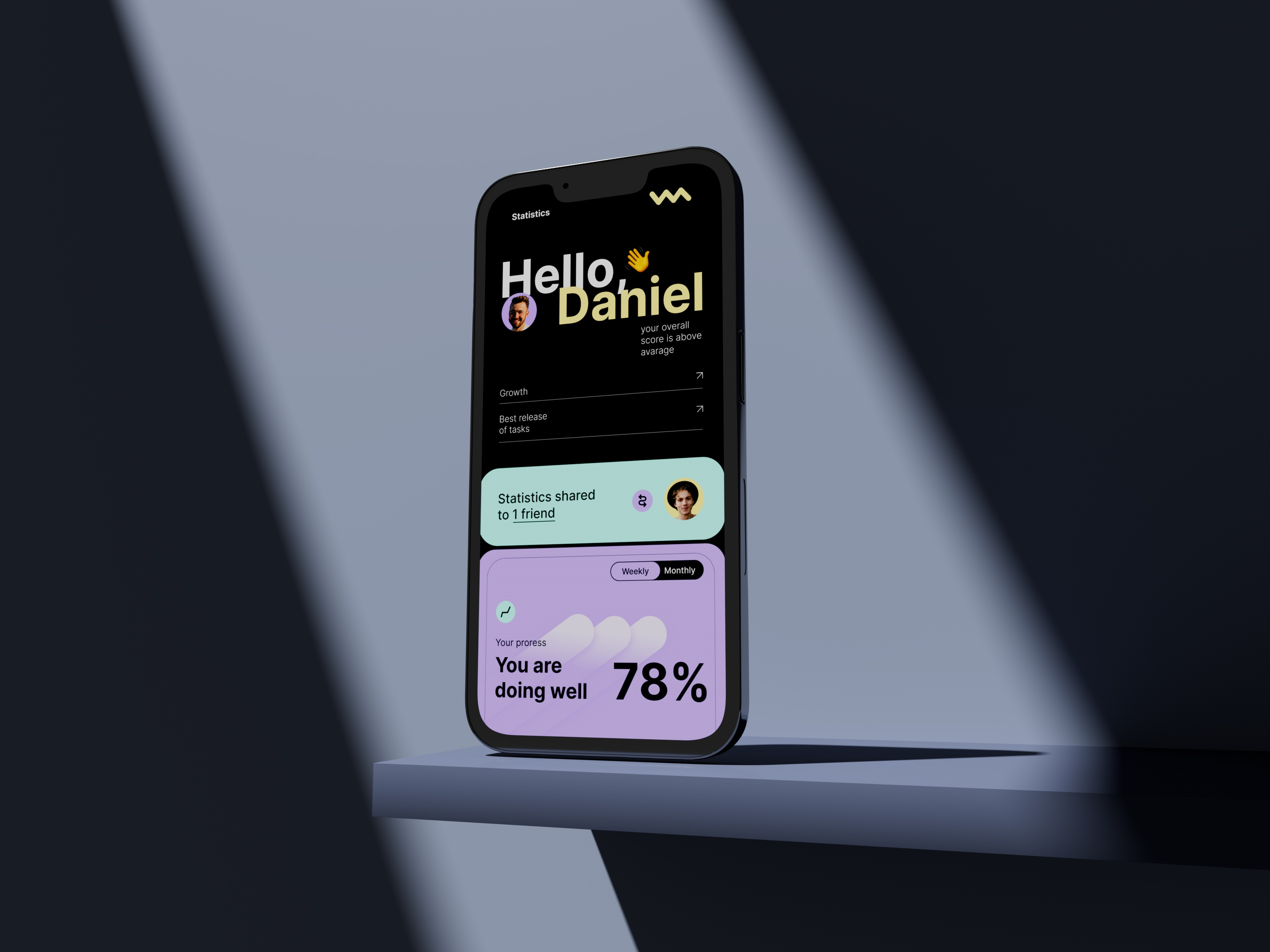 Learning Languages | Mobile App 3d application arnold branding cg cinema4d composition courses design language learning mobile redshift render rozov ui visualisation wnbl