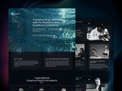 QuantumTech Innovations - Landing Page Concept clean website minimal web design technology website web design website design