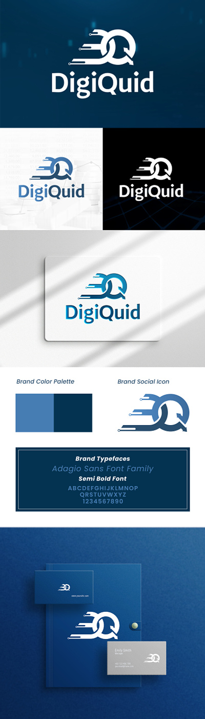 DigiQuid Trading Logo art branding design graphic design icon illustration logo logos vector