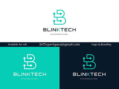 Modern simple initial letter b with digital technology wire link 3d animation branding graphic design logo modern logo motion graphics ui