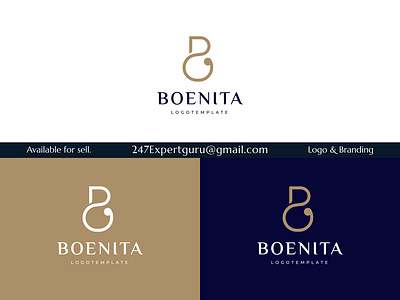 Minimalist elegant gold initial letter b boutique luxury 3d animation branding graphic design logo modern logo motion graphics ui