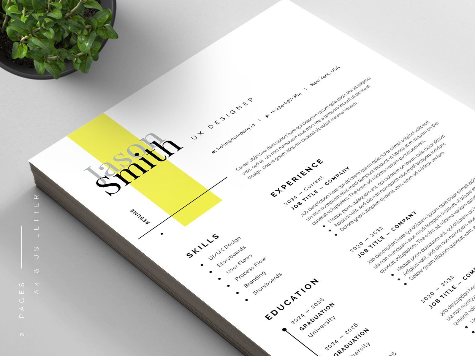 Resume/CV by Reuix Studio on Dribbble