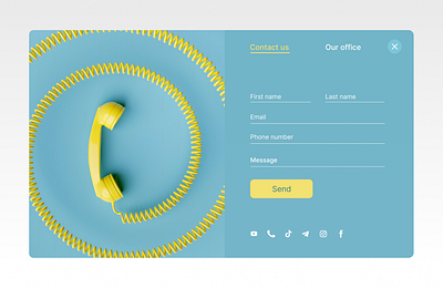 Contact Page graphic design ui