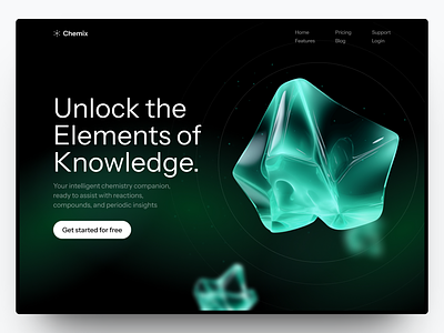 Chemix - AI Assistant Website branding design graphic design landing page ui web design website