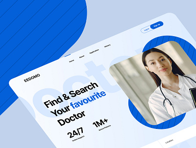 Doctor Landing Page 3d animation doctor landing page doctor ui doctor website design graphic design logo medical ui ui