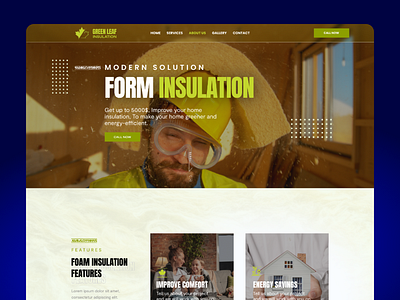 Green Leaf Insulations Website UI UX Design and Development branding ui web design website website design wordpress