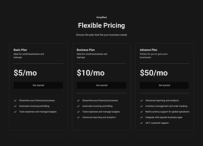 Dark mode pricing card component. dark mode design figma pricing pricing card ui web design web development