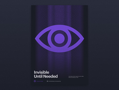 Invisible Until Needed design poster ux