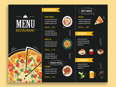 Food menu template branding flyer graphic design motion graphics