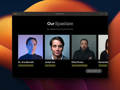 Niyofest Landing page - Speakers Section landing page speakers design speakers section ui ui design