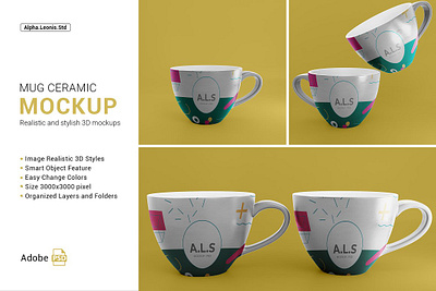 Mockup Mug Ceramic 3d illustration advertising aluminium cardboard dispenser key chain mock up mockup organizer pack presentation stationery storage template