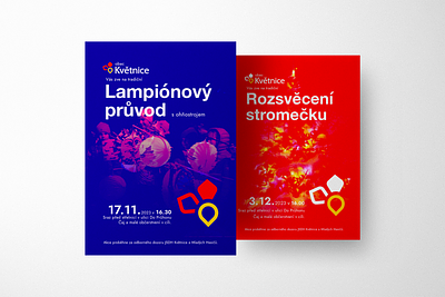 Květnice - posters flower lampion logo poster tree visual identity