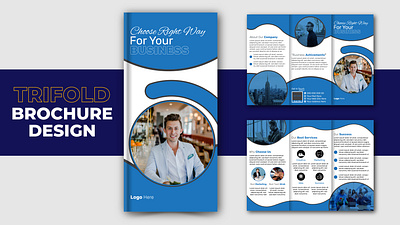 Corporate Trifold Brochure Design illustration