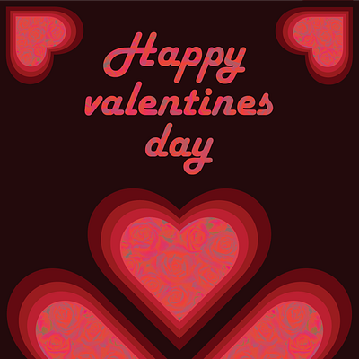 Happy Valentine's day (project) graphic design heart love red valentine