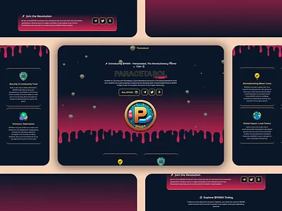 Paracetasol Meme Coin Landing Page crypto landing page crypto website cryptocurrency cryptocurrency website meme coin meme coin landing page meme coin website meme token landing page meme token website nft website pepe landing page token website