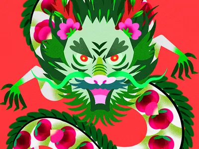 Year of the Wood Dragon chinesenewyear chinesezodiac illustration jenn liv lunarnewyear yearofthedragon
