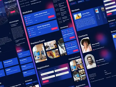 Design lab conference - adaptive tablet and mobile design adaptive design dark interface design design conference landing landing design landing page mesh gradient mobile mobile design tablet tablet design ui website